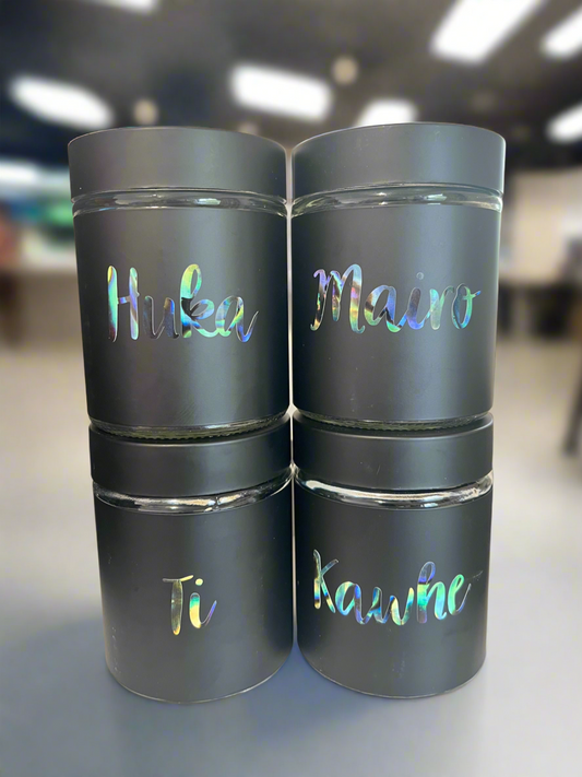 Paua Tea/Coffee Canisters (Set of 4) Black