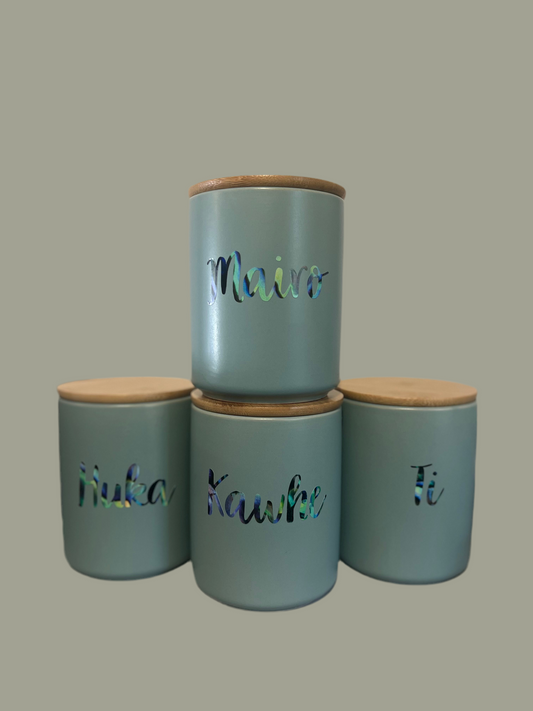 Paua Tea/Coffee Canisters (Set of 4)