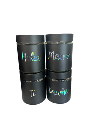 Paua Tea/Coffee Canisters (Set of 4) Black