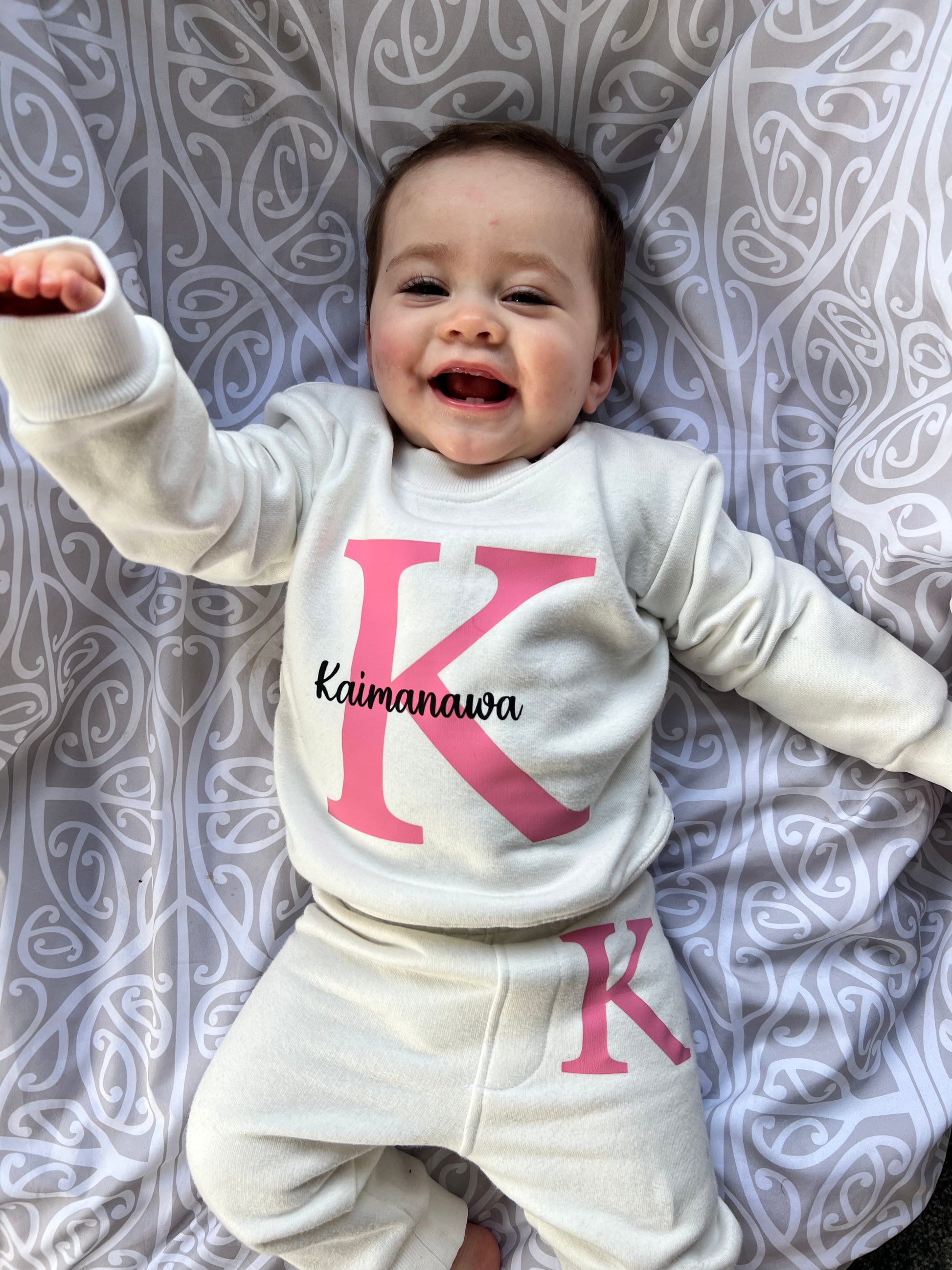 Baby girl personalised tracksuit deals